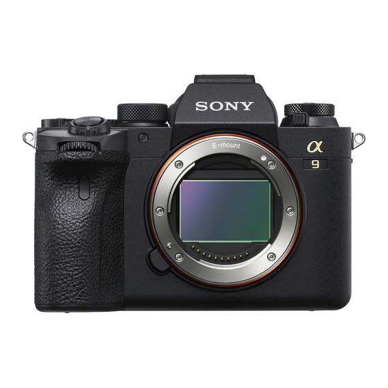 Sony Aplha ILCE-9M2 Mode D'emploi