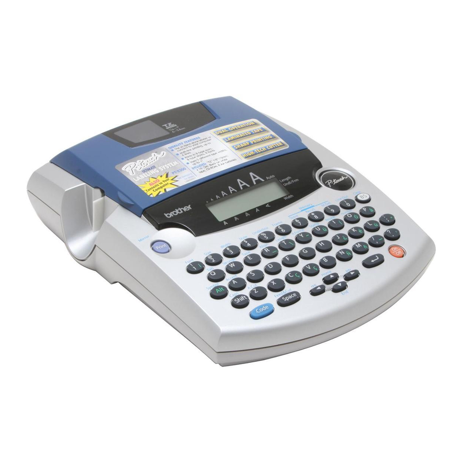 Brother P-touch 2300 Mode D'emploi