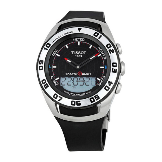 Tissot SAILING-TOUCH Mode D'emploi