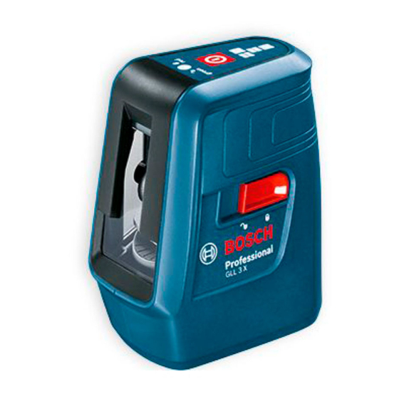 Bosch GLL 3 X Professional Notice Originale