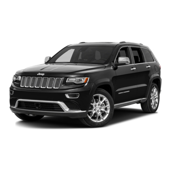 Jeep Grand Cherokee 2016 Guide De L'utilisateur