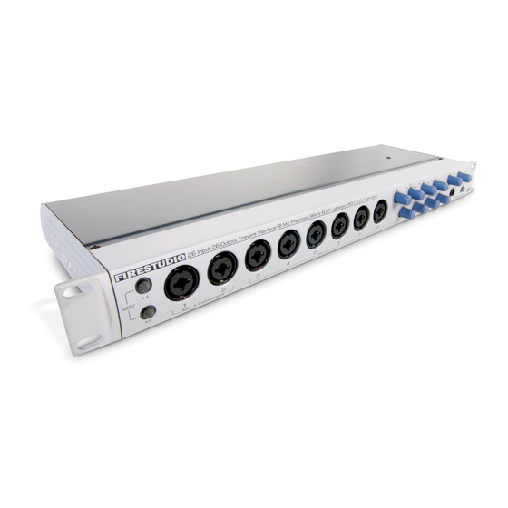 PRESONUS FIRESTUDIO FireWire Manuels