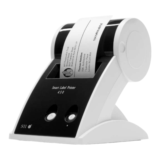 SII Smart Label Printers Série Démarrage Rapide