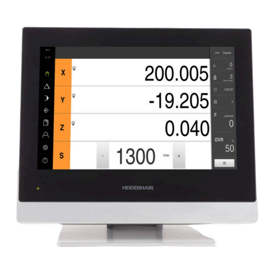 HEIDENHAIN POSITIP 8000 Manuel D'utilisation