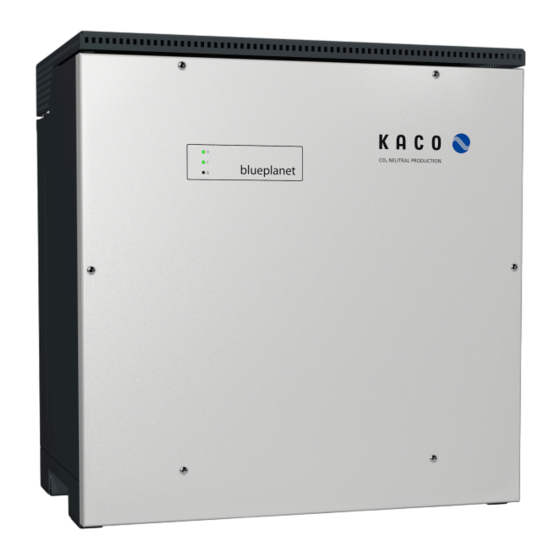 Kaco blueplanet 87.0 TL3 Mode D'emploi