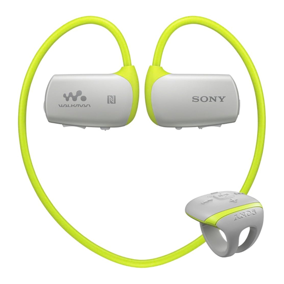 Sony NWZ-WS613 Mode D'emploi