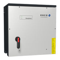 Kaco blueplanet 105 TL3 Mode D'emploi