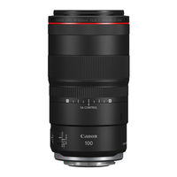 Canon RF 100mm F2.8 L MACRO IS USM Mode D'emploi