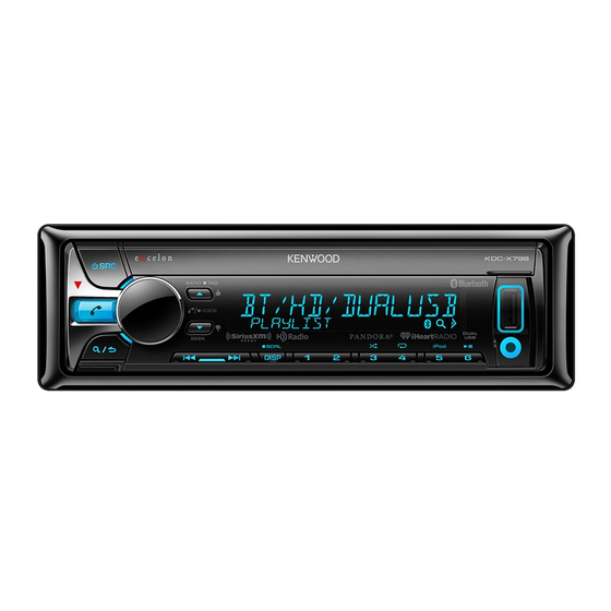 Kenwood KDC-X798 Mode D'emploi