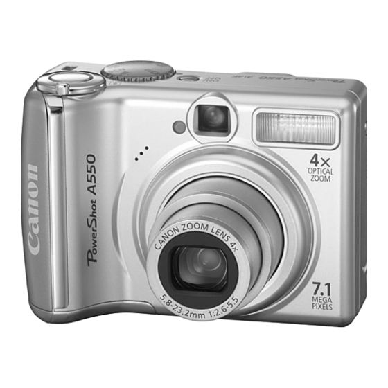 Canon PowerShot A550 Guide D'utilisation