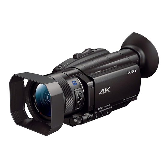 Sony HANDYCAM FDR-AX700 Mode D'emploi