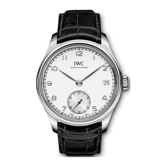 IWC Schaffhausen 5102 Mode D'emploi