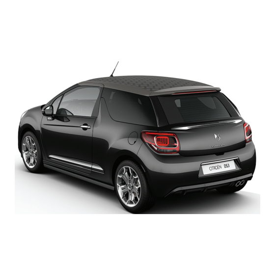 CITROEN DS3 Cabrio Notice D'emploi