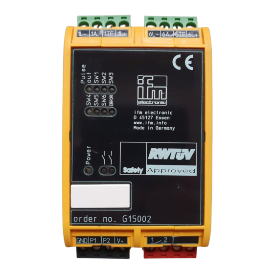 IFM Electronic efector 110 G15002 Manuels