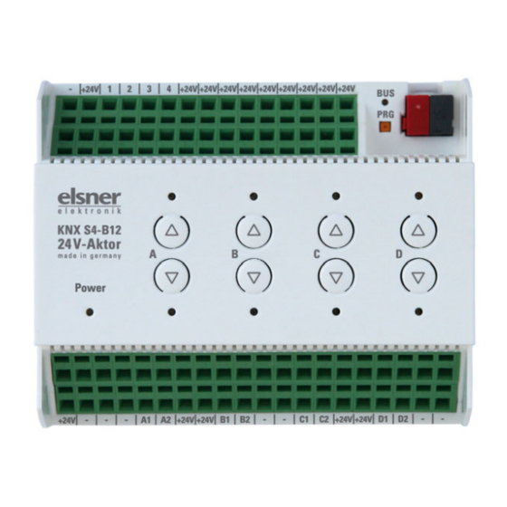 elsner elektronik KNX S4-B12 24 V Données Techniques Et Indications D'installation