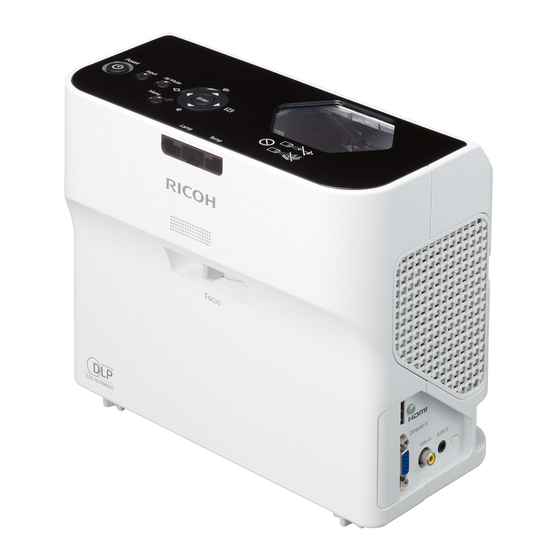 Ricoh PJ WX4130 Manuel Utilisateur