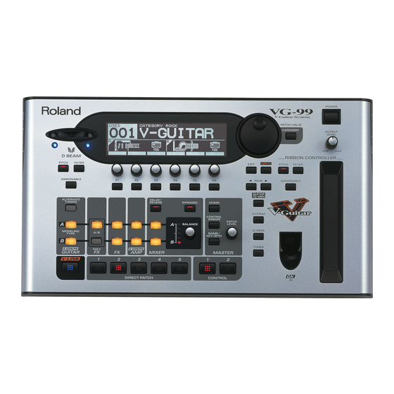 Roland VG-99 Mode D'emploi