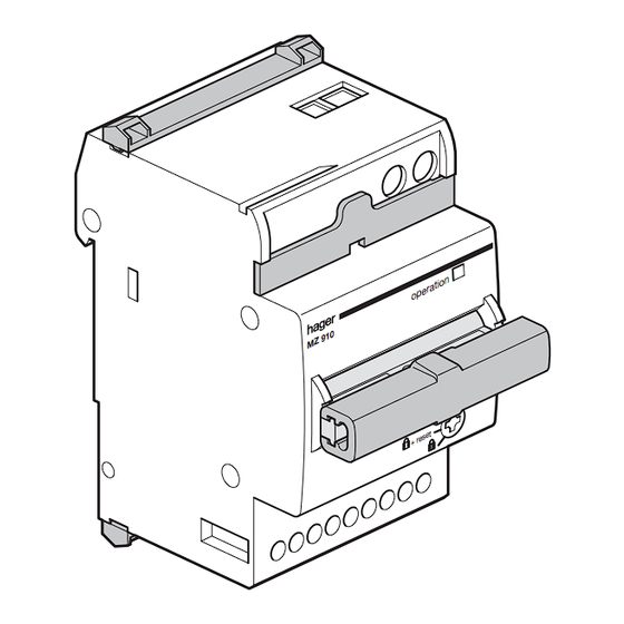 hager MZ900 Notice D'installation