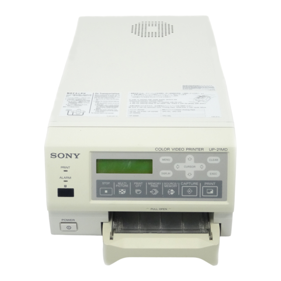 Sony UP-D21MD Instructions D'utilisation
