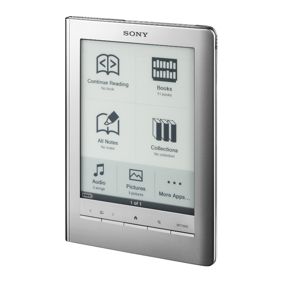 Sony Reader PRS-600 Guide De L'utilisateur