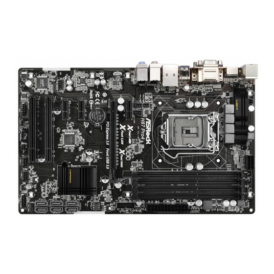 ASROCK H87 Pro4 Mode D'emploi