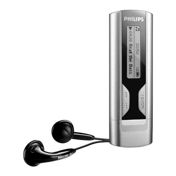 Philips SA1102 Guide D'utilisateur