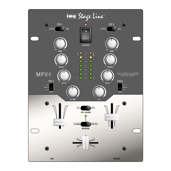 IMG STAGELINE MPX-1/VCA Mode D'emploi