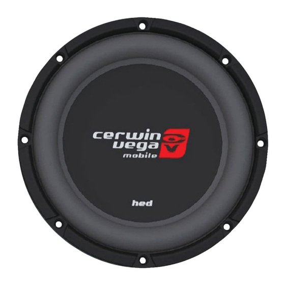 Cerwin-Vega HED-4.0 Notice D'emploi