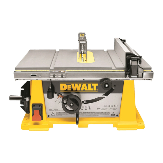 DeWalt DW744 Guide D'utilisation