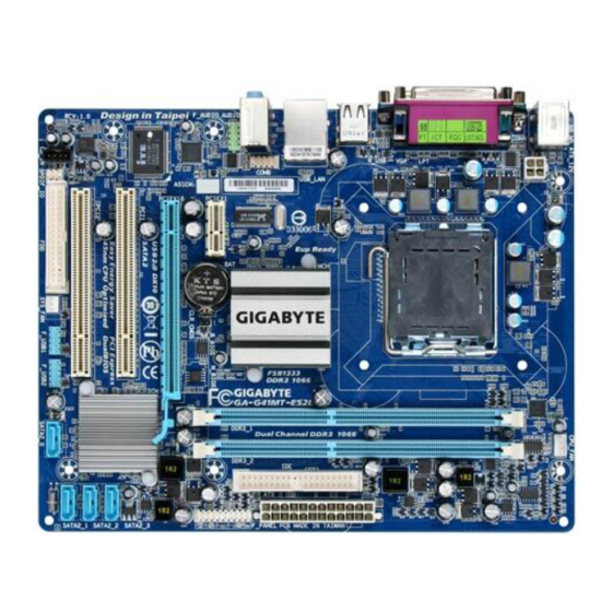 Gigabyte GA-G41MT-ES2L Manuel De L'utilisateur