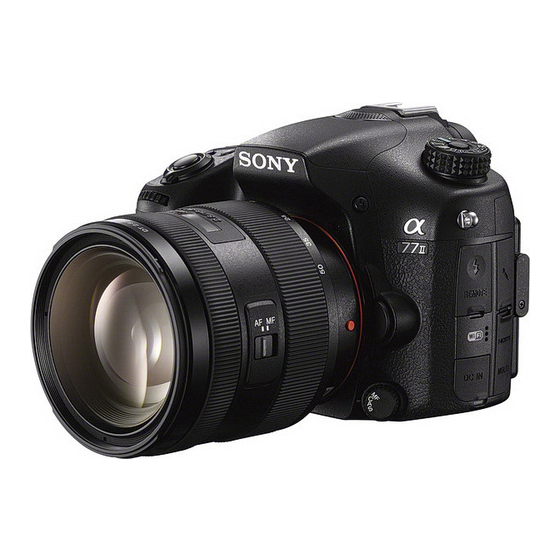 Sony a77II Mode D'emploi