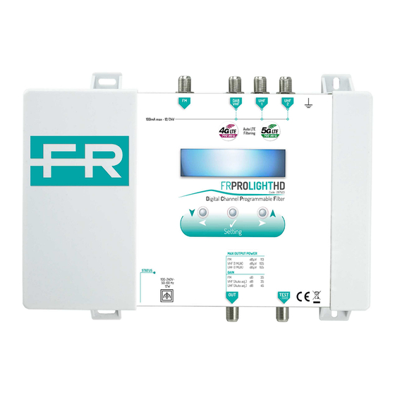 Fracarro FRPRO LIGHT HD Notice D'utilisation