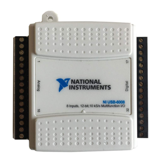 National Instruments NI USB-6008 Guide De L'utilisateur