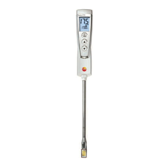 TESTO 270 Guide Rapide
