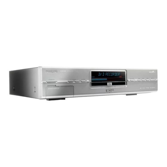 Philips DVDR880 Mode D'emploi