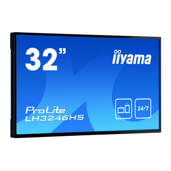 Iiyama ProLite LH3246HS Mode D'emploi