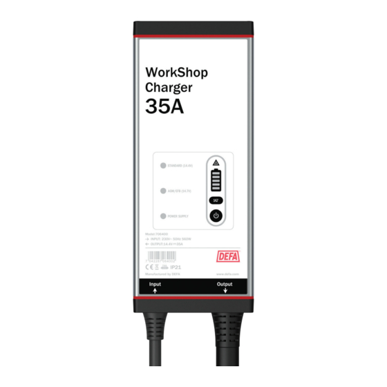 DEFA WorkShopCharger 35A Mode D'emploi