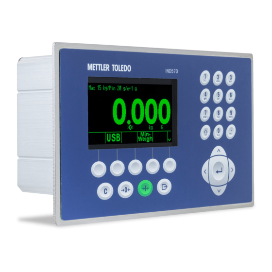 Mettler Toledo IND570 Série Guide D'installation