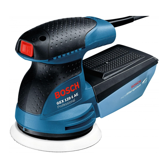 Bosch GEX 125-1 A Instructions D'emploi