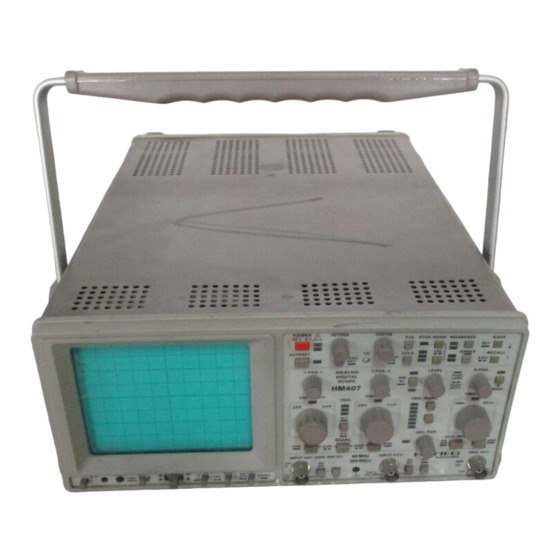 Hameg Instruments HM407-2 Manuels