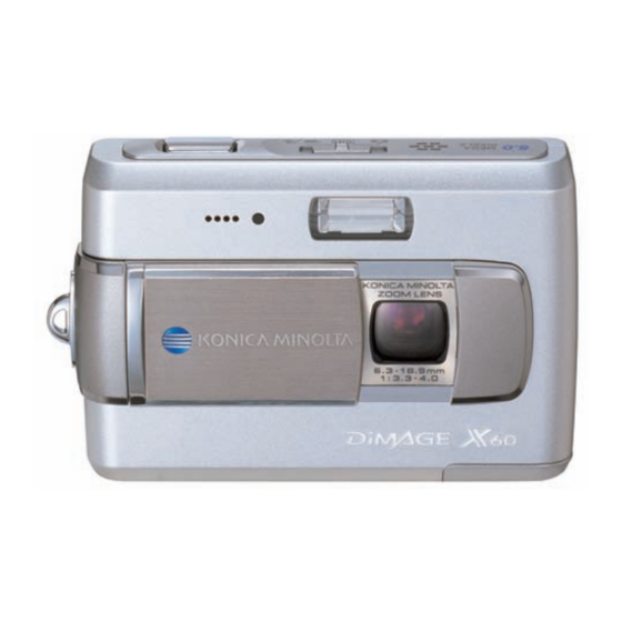 Konica Minolta DIMAGE X60 Mode D'emploi