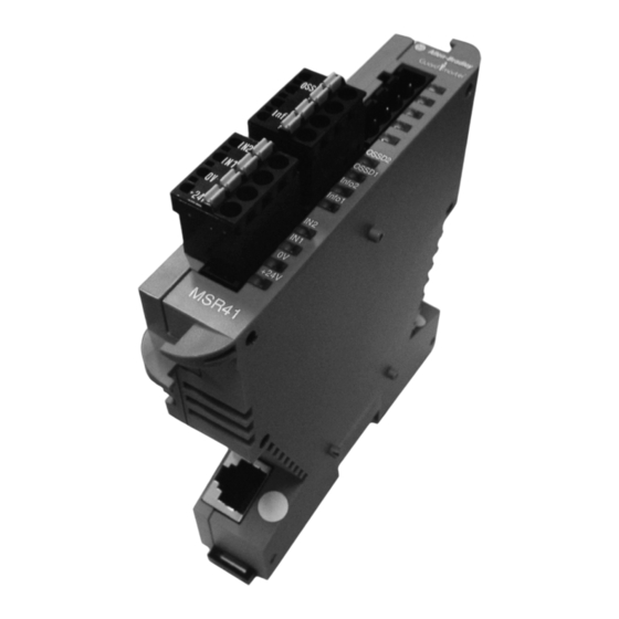 Rockwell Automation Allen-Bradley MSR41 Manuel Utilisateur