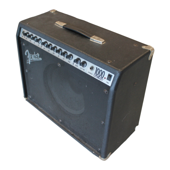 Fender Roc Pro 1000 Mode D'emploi