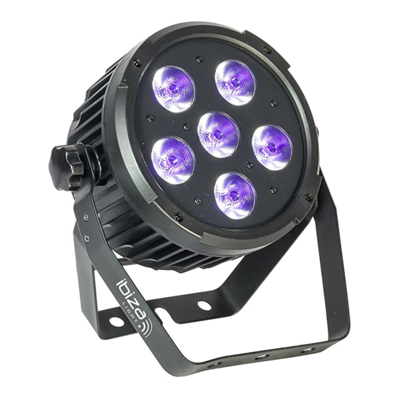 Ibiza Light PAR CAN 6 x 3W UV LED Manuels