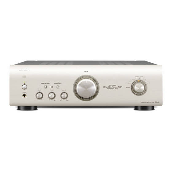 Denon PMA1520AEBKE2 Manuel De L'utilisateur
