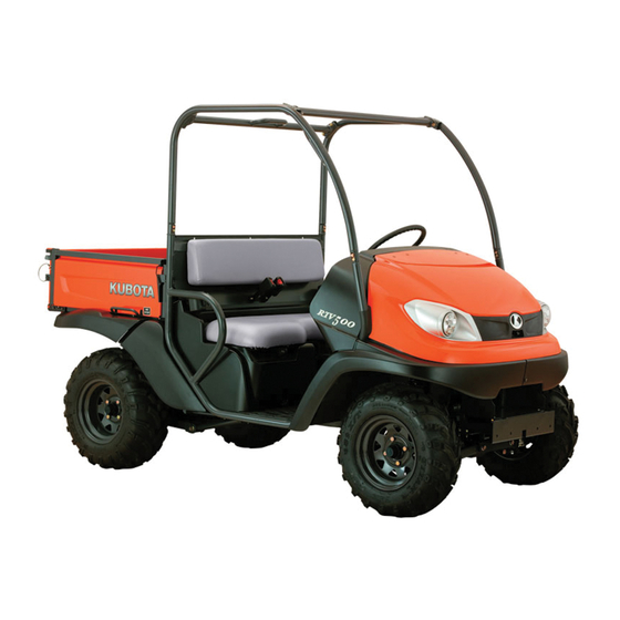 Kubota RTV500 Manuel De L'utilisateur