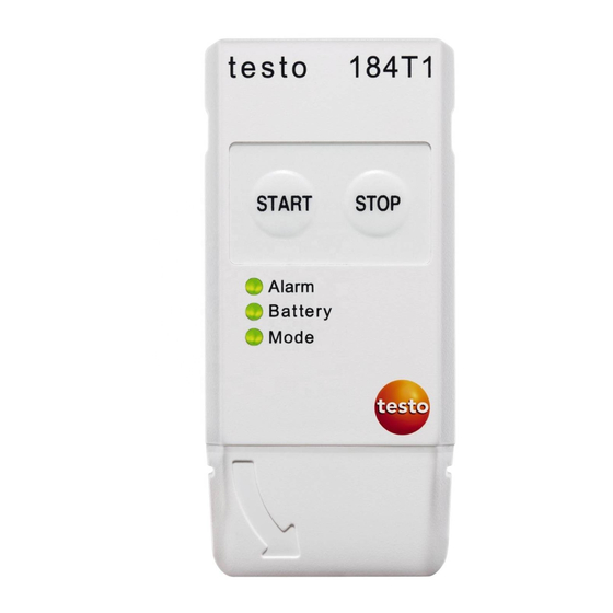 TESTO 184 T1 Mode D'emploi