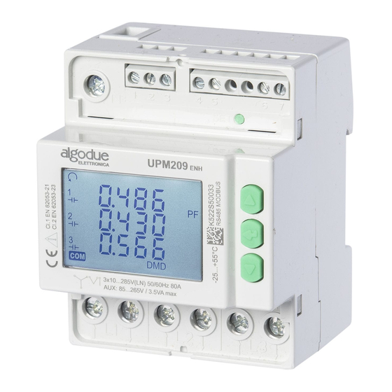 Algodue ELETTRONICA UPM209 Manuel Utilisateur