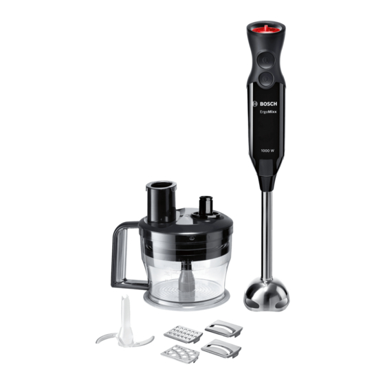 Bosch ErgoMixx Serie Mode D'emploi