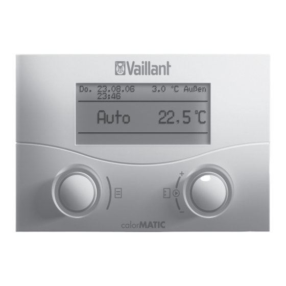 Vaillant calorMATIC 430f Notice D'emploi Et D'installation